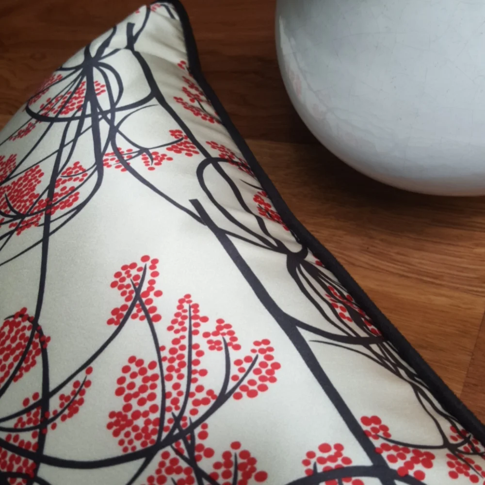 Wool Grass agnes & hoss satin/suede Pillow